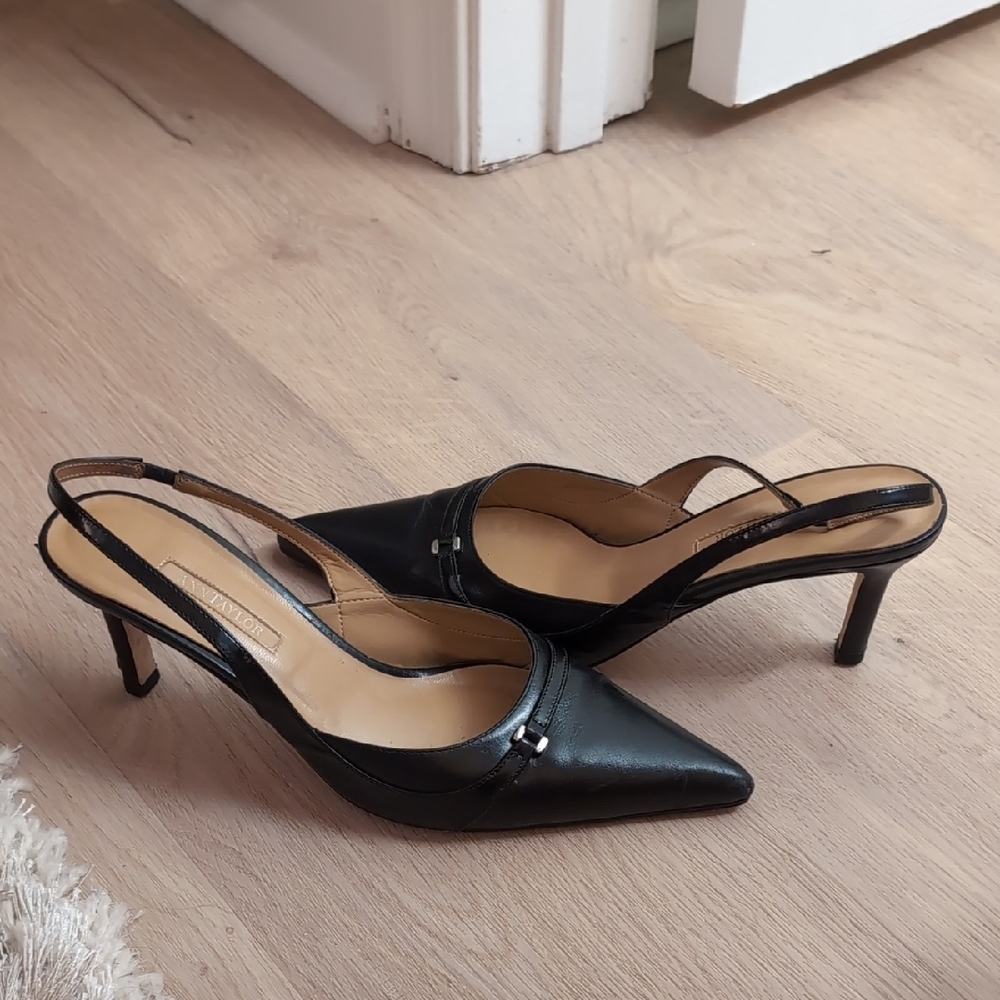 Elegant Black Slingback Heels